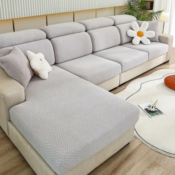 Еластичен, мек вълнен плат калъф за дивана, с диагонална решетка, универсален пълен калъф, противоскользящий калъф за мека мебел, възглавници, сезон универсален