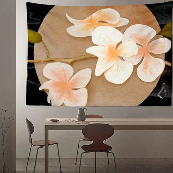 Илюстрация на растение Цвете от Луната Гоблен Цветя Стенен килим в стаята на Небето Килим в общежитието на Гоблени е Изкуство за Декорация на дома Аксесоари