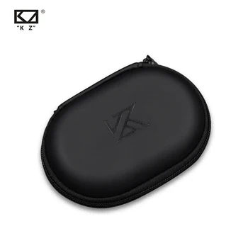 Калъф За слушалки KZ Овални Чанта За Съхранение на Слушалки ПУ Кутия За Съхранение на Черен Преносим Кутия За Съхранение на ДОГОВАРЯЩИЯ AS10 ZS10 ZST ES4 EDR1 ED9