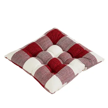 Квадратна възглавница на седалката с завязками От дебела и удобна твърда памучна и ленена тъкан, за офис, мека възглавница