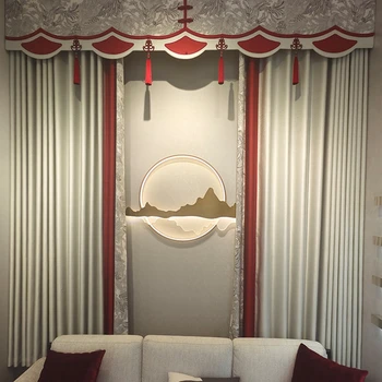 Китайските Класически затъмнени завеси от висококачествена брокат с рибено модел, бродирани, за хол, трапезария, спалня, Индивидуални пердета