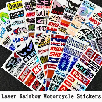Лазерно Преливащи Отражение на Модификация на Мотоциклета Стикер на Каската Стикер с Графити за КТМ, YAMAHA, Kawasaki Suzuki, Honda, BMW, aprilia