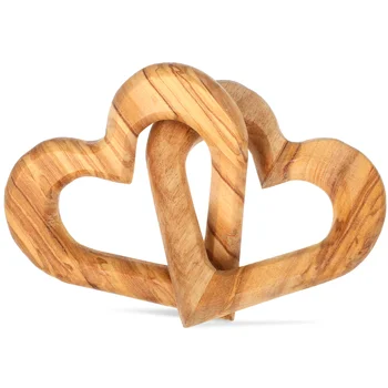 Маслиновото дърво, малките дървени изделия във формата на сърца, Окачен украшение във формата на любовен декор, украса за дома