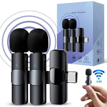 Мини-Битумен Безжичен Петличный микрофон Type C/Жак 3.5 мм Аудио Професионални Отличителни Микрофони Plug-Play за игри на живо