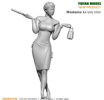Модел Yufan 90 мм 1/24 Модел комплект, фигурка от смола, Оригинален войници за красота 