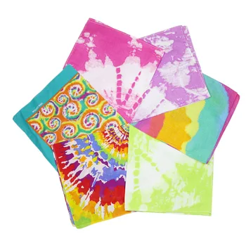 Модни цветни памучни Кърпи с флорални принтом в стил хип-хоп, мъжки и женски улични ленти в стил пънк, Шалове, Аксесоари за коса
