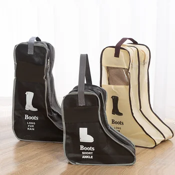 Нова мода Преносими Чанти за съхранение на обувки на висок ток Органайзер Дълги Дъждовни ботуши За Езда Прахоустойчив калъф за обувки с цип