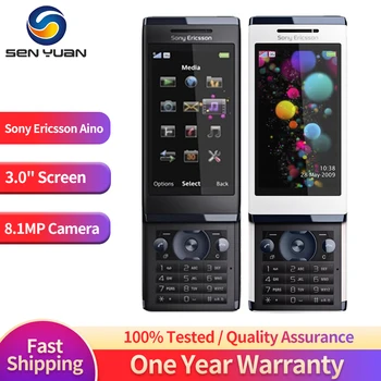 Оригинален отключени мобилен телефон Sony Ericsson U10 Aino U10i 3G 3.0, WIFI, GPS, Bluetooth 8.1 MP, руска клавиатура, слайдер за мобилен телефон