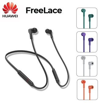 Оригинални безжични слушалки Huawei FreeLace Bluetooth Sport, водоустойчив кабел подложка с памет, Метален силикон магнитна ключ