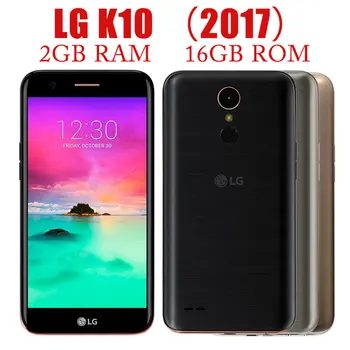 Отключени Оригиналния Смартфон на LG K10 (2017) M250 16 GB ПАМЕТ 2 GB RAM Мобилен LTE Восьмиядерный Задната Камера 13-Мегапикселова 5,3 