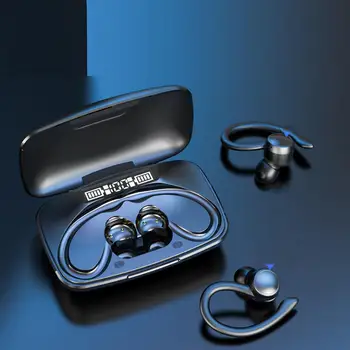 Слушалки T82 Безжични Слушалки Бас Стереозвук С Wi-led Дисплей Калъф За Зареждане на Слушалки За Бягане, Тренировка Във фитнеса