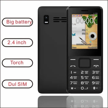 Телефон с екран EAOR 2G 2.4 инча, две SIM-карти, 3000 mah, голяма клавиатура панел, телефон, с силната светлина