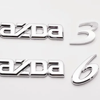 Хром Черен 3D ABS Емблема на задния багажник, икона, Стикер, стикер за Mazda 3 От 6, Аксесоари за полагане на автомобили