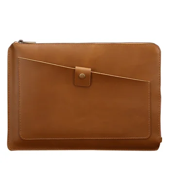 Чанта за лаптоп от естествена кожа, 13-инчов вътрешен защитен калъф, кожен калъф за ipad 13,3 