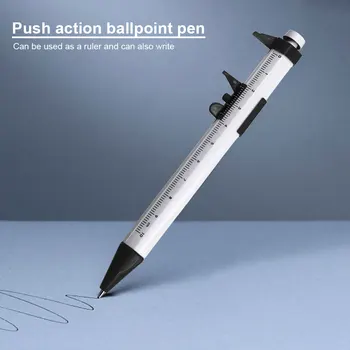 Штангенциркуль, химикалка химикалка, Канцеларски материали за студенти, Измервателни инструменти 0-100 мм, Штангенциркуль, Роликовая химикалка писалка за мъже, подаръци за жени
